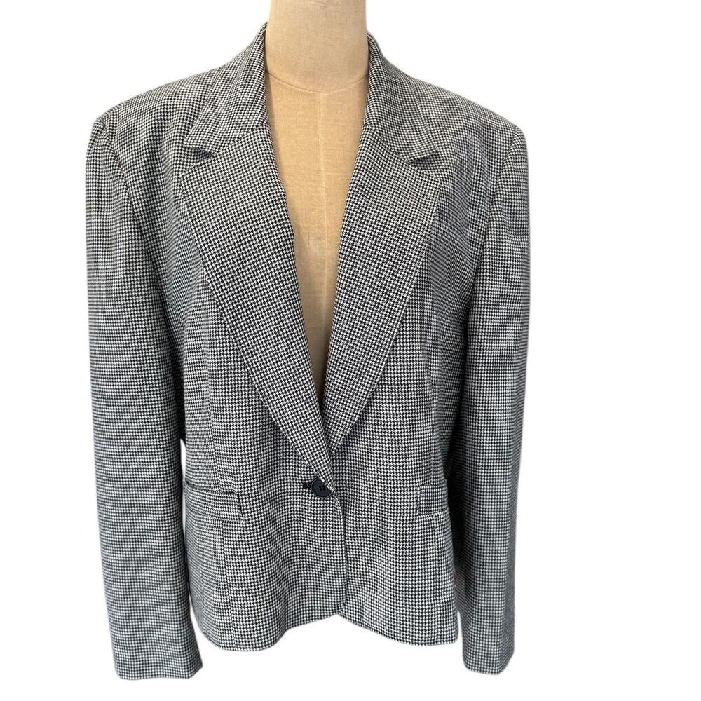"PENDELTON" 100% Pure Virgin Wool Blazer,16, Houndstooth Pattern,Workwear,Office